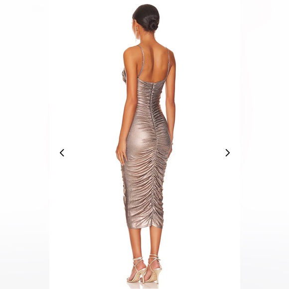 Lover & Friends Metallic Ramona Midi Cocktail Dress - Picture 4 of 5